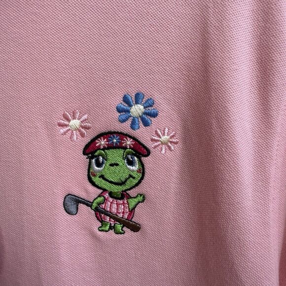 NWT THE Littlest Golfer LADIES GOLF POLO Embroidered Pink Dress Size L (14-16) - Picture 5 of 6